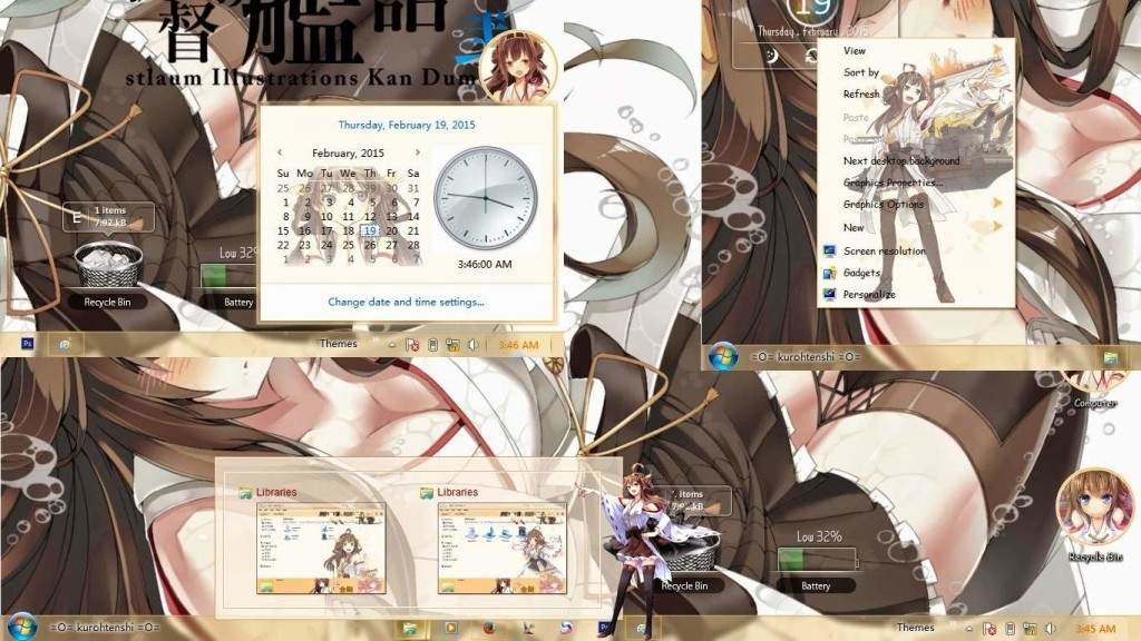 【win7】- 舰娘-金刚/Kongou “Kantai Collection” By Kurohtenshi