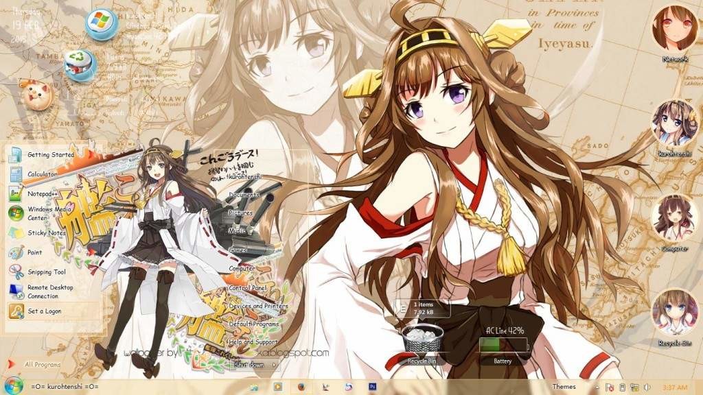【win7】- 舰娘-金刚/Kongou “Kantai Collection” By Kurohtenshi
