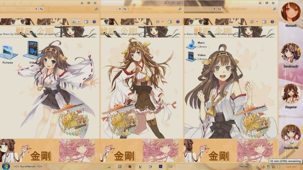 【win7】- 舰娘-金刚/Kongou “Kantai Collection” By Kurohtenshi