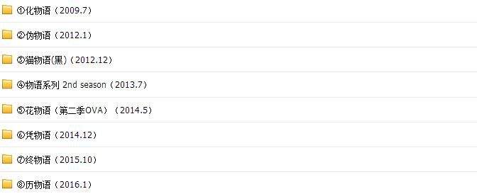 【动漫下载】物语系列【合集】【更至历物语】720P[内嵌字幕][附观看顺序]