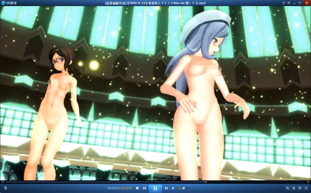 【MMD R-18】委員長とアイラでKiss me 愛してる