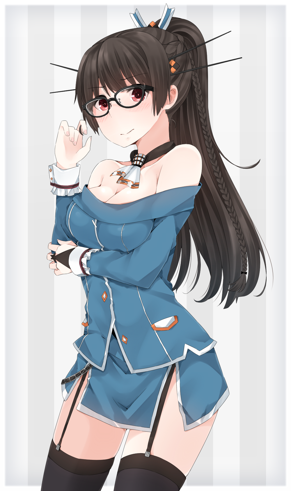 Anime picturekantai collection choukai heavy cruiser yukichi (sukiyaki39) long hair single tall image 1000x1688502083en